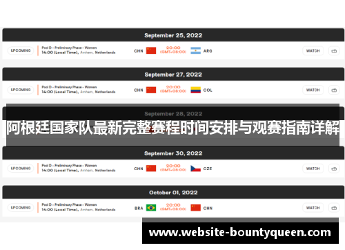 阿根廷国家队最新完整赛程时间安排与观赛指南详解 阿根廷国家队最新完整赛程时间安排与观赛指南详解